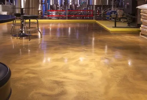 Metallic floor coating